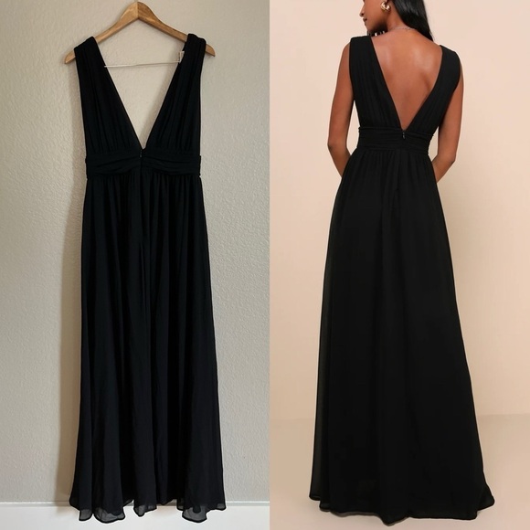 NWOT Heavenly Hues Black Maxi Dress Prom Gown - Picture 3 of 7